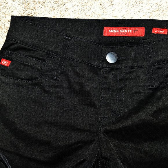Rare vintage Miss Sixty "J Lot" black low-rise skinny pants, sz 24 - Picture 7 of 7